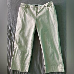 Talbots Light Cream Cropped Bermuda Shorts Size 14W